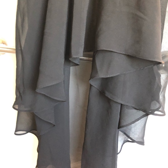 DEX high low sheer dress with studded collar - Picture 8 of 9